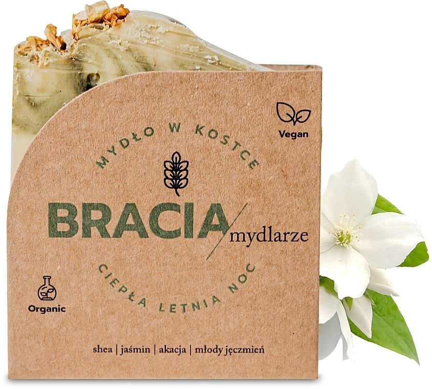 Jasmine & Acacia Solid Soap - Bracia Mydlarze Solid Soap Warm Summer Night — photo N2