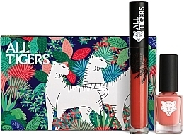 Fragrances, Perfumes, Cosmetics All Tigers Natural & Vegan Lips And Nails Gift Set (lipstick/8ml + nail/polish/11ml) - Set