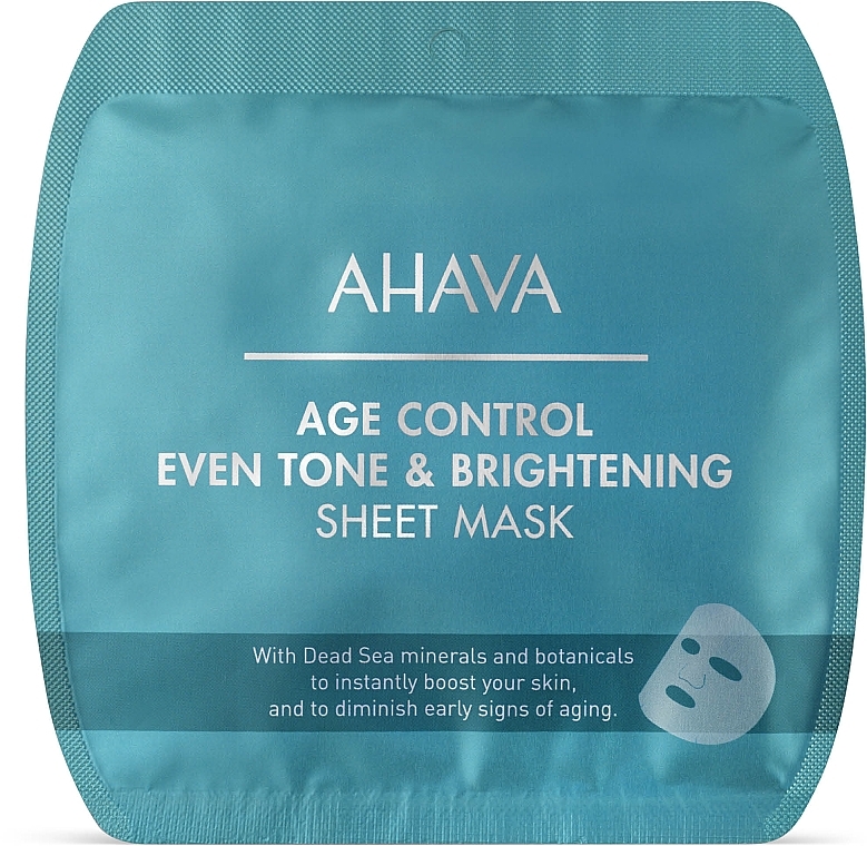 Even Skin Tone Face Mask - Ahava Time To Smooth Age Control Even Tone & Brightening Sheet Mask — photo N1