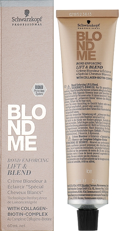 Lightening Bonding Cream - Schwarzkopf Professional Blondme Bond Enforcing Lift & Blend — photo N2
