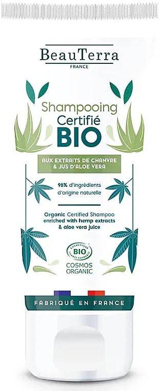 Hemp & Aloe Vera Shampoo - BeauTerra BIO Hemp Extract & Aloe Vera Juice Organic Shampoo — photo N1