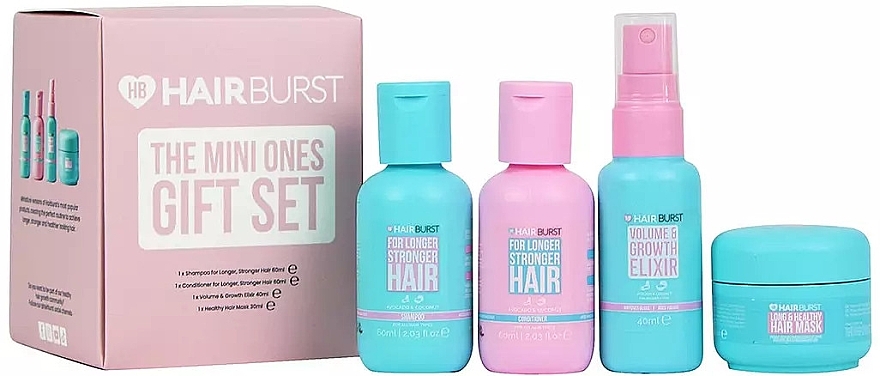 Hair Growth Stimulating & Strengthening Set - Hairburst The Mini Ones Gift Set (shm/60ml+cond/60ml+spr/40ml+mask/30ml) — photo N1