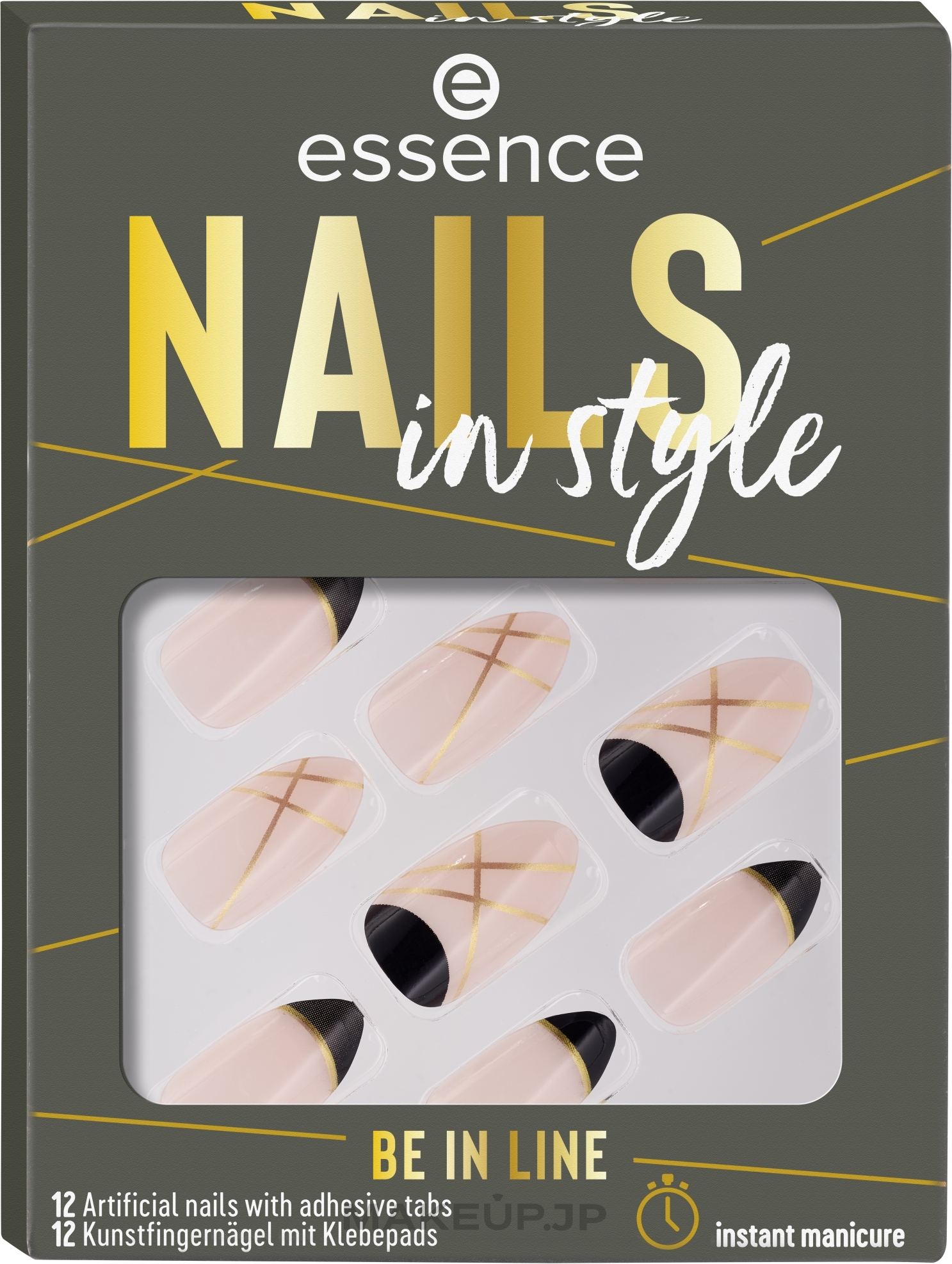Adhesive False Nails - Essence Nails In Style Be In Line — photo 12 szt.