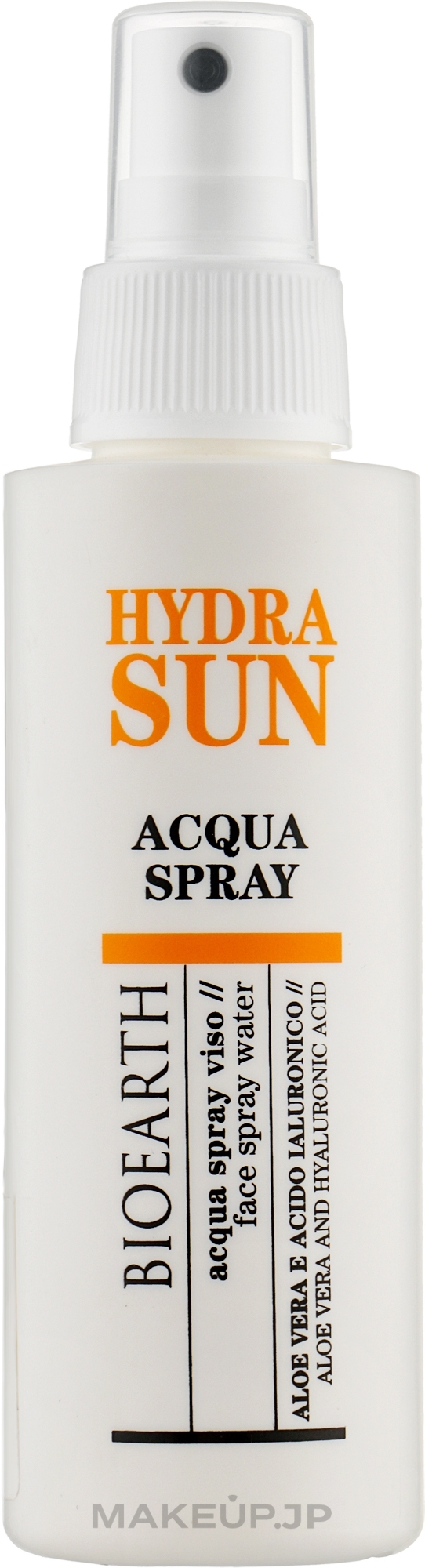Refreshing Face Spray with Aloe Vera and Hyaluronic Acid - Bioearth Hydra Sun Acqua Spray — photo 125 ml