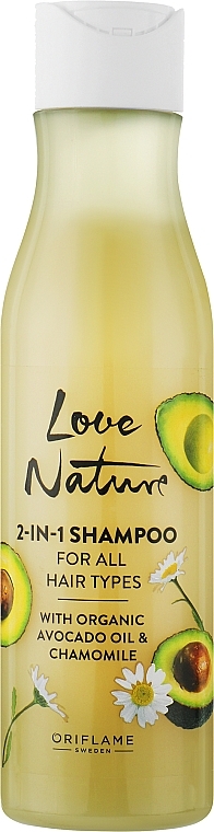 2in1 Shampoo with Organic Avocado Oil & Chamomile - Oriflame Love Nature 2 In 1 Shampoo — photo N2