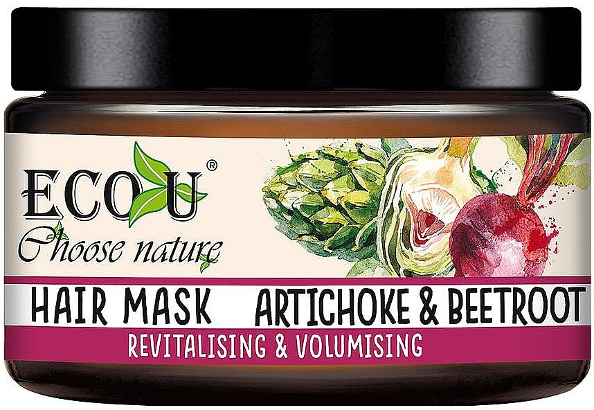 Hair Mask "Artichoke & Beetroot" - Eco U Artichokes and Beets Mask — photo N1