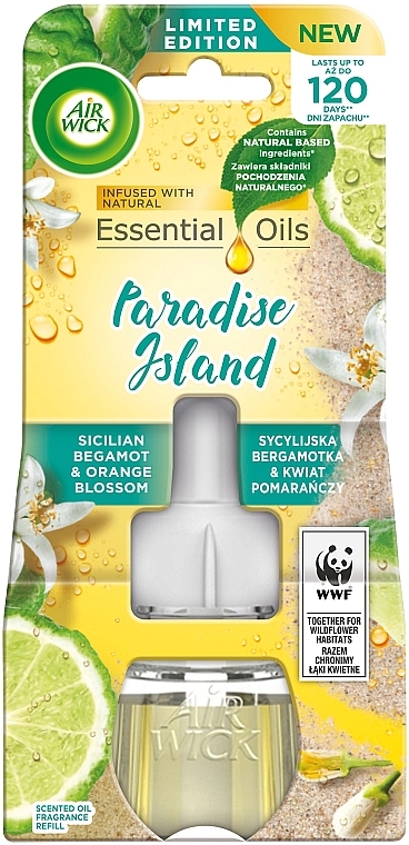 Air Freshener Refill 'Sicilian Bergamot & Orange Blossom' - Air Wick Essential Oils Electric Paradise Island Sicilian Bergamot & Orange Blossom — photo N1