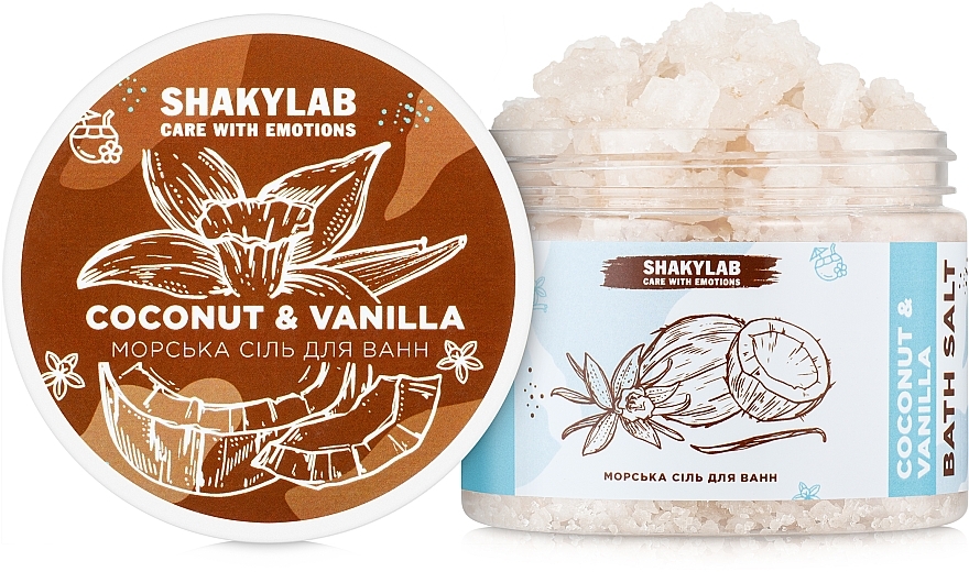 Bath Sea Salt "Coconut & Vanilla" - SHAKYLAB Natural Bath Salt — photo N4