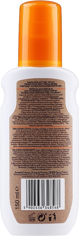 Spray Tanning Emulsion - Kolastyna Suncare Emulsion Eco SPF 30 — photo N2