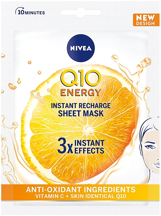 Face Mask - Nivea Q10 Plus Vitamin C Anti-wrinkel+Energy Mask — photo N1