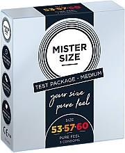 Fragrances, Perfumes, Cosmetics Latex Condoms, size 53-57-60, 3 pcs. - Mister Size Test Package Medium Pure Fell Condoms