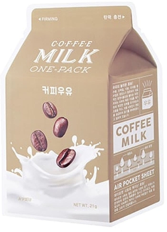 Strengthening Milk Proteins and Coffee Sheet Mask - A'pieu Coffee Milk One-Pack — photo N4