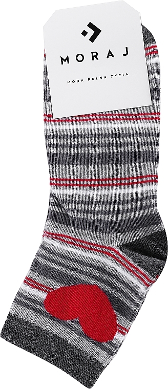 Women Socks csl200-113, grey striped - Moraj — photo N3