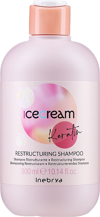 Repair Keratin Shampoo - Inebrya Ice Cream Keratin Restructuring Shampoo  — photo N1