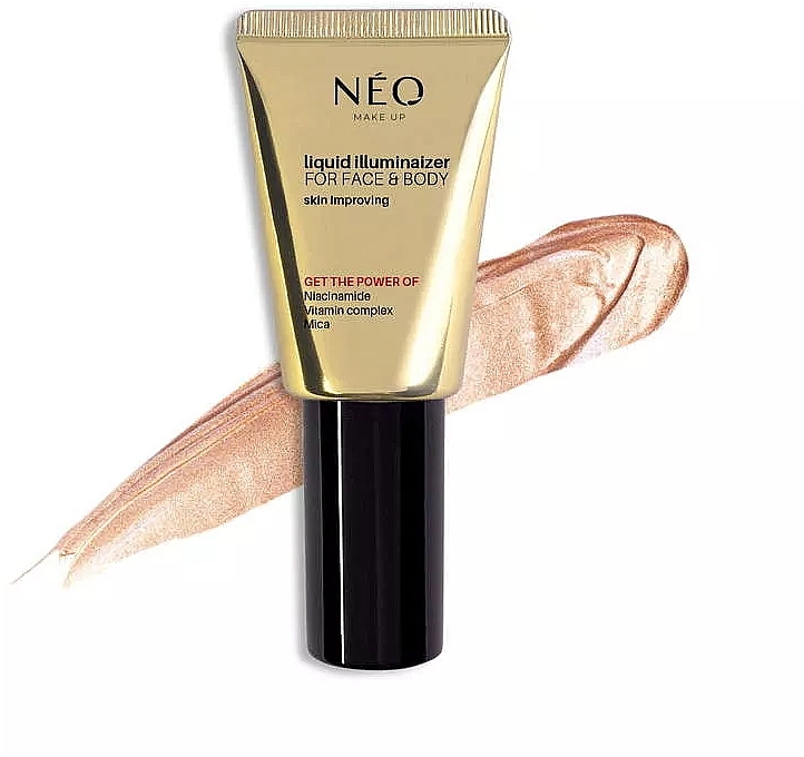 Liquid Face & Body Highlighter - NEO Make up Liquid Illuminaizer for Face & Body — photo N2