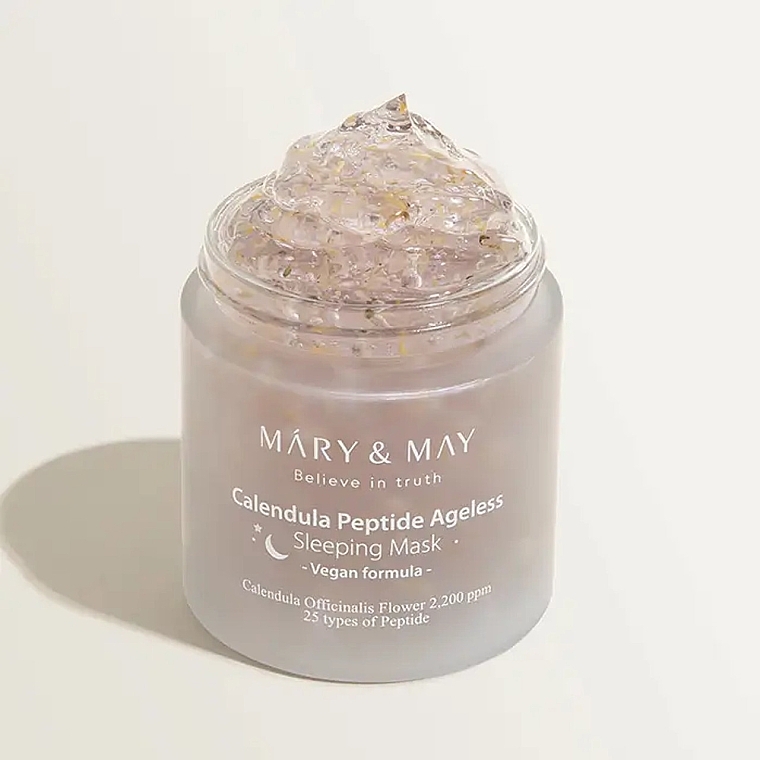 Night Gel Face Mask - Mary & May Calendula Peptide Ageless Sleeping Mask — photo N7