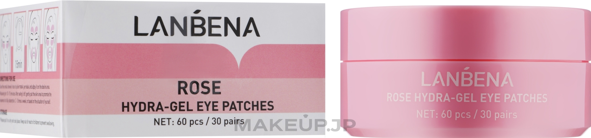 Rose Hydra-Gel Eye Patches - Lanbena Rose Hydra-Gel Eye Patches — photo 60 szt.