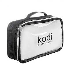 Nylon Cosmetic Bag No. 1 with a zipper, black - Kodi Professional — photo N1