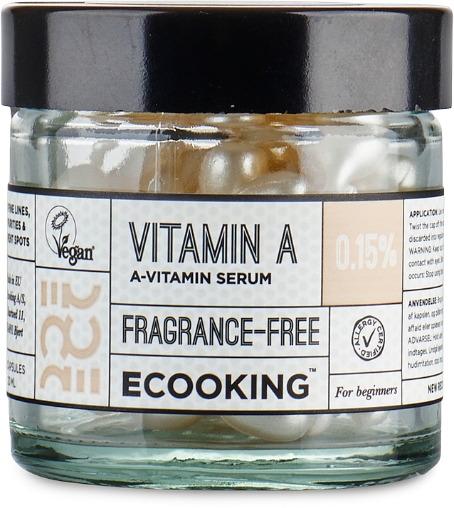 Vitamin A Face Serum in Capsules - Ecooking A-Vitamin 0,15% Serum — photo N1