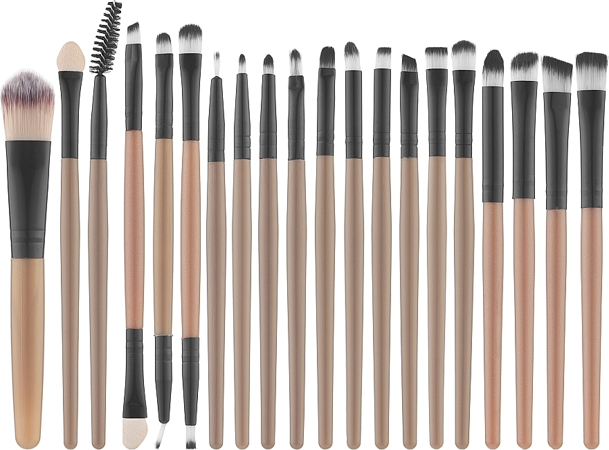 Makeup Brush Set CS-203, brown - Cosmo Shop — photo N1