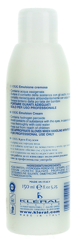 Oxidizing Emulsion 6% - Kleral System Coloring Line Magicolor Cream Oxygen-Emulsion — photo N2