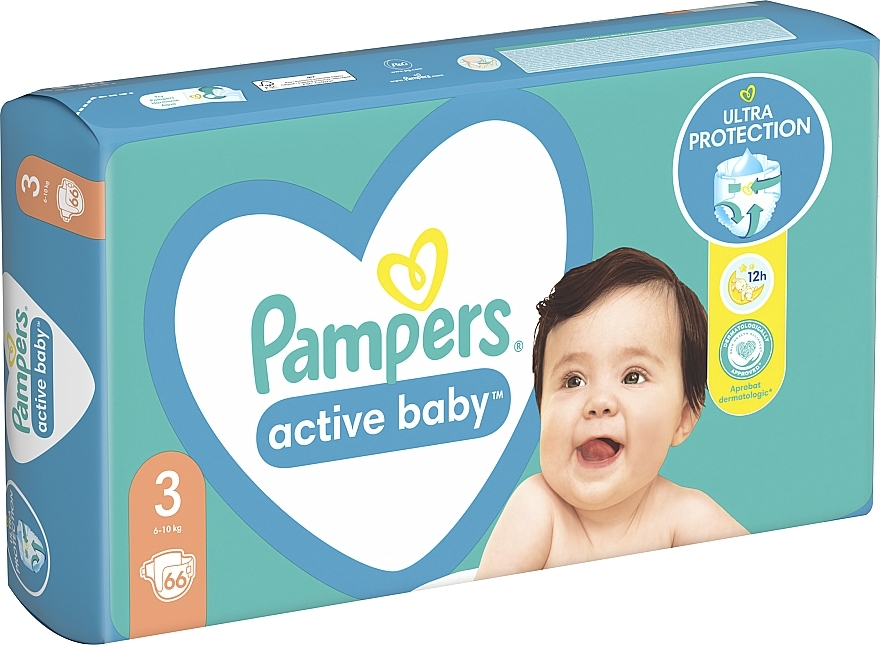 Diapers 'Pampers Active Baby' 3 (6-10 kg), 66 pcs - Pampers — photo N17