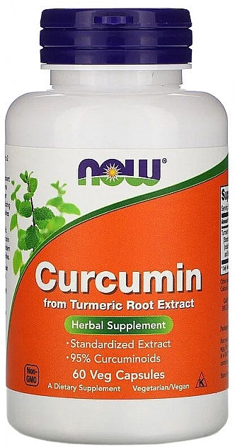 Natural Dietary Supplement, Curcumin, 60 capsules - Now Foods Curcumin — photo N1