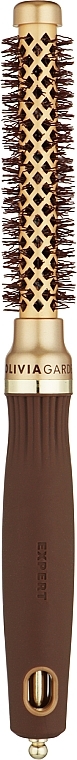 Blow Drying Brush, d 15 mm - Olivia Garden Expert Blowout Shine Wavy Bristles GOLD&BROWN — photo N1