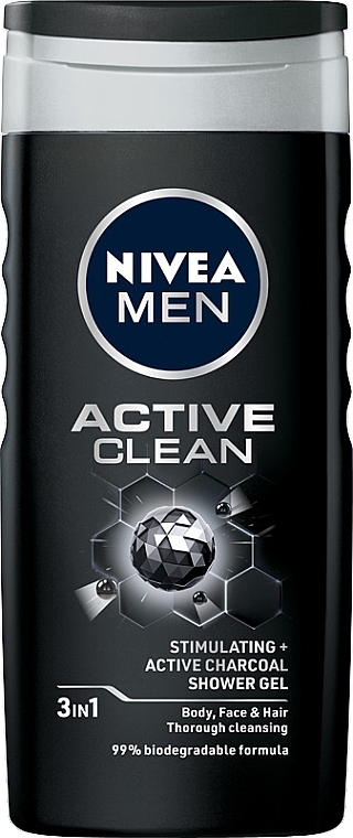 Shower Gel "Coal Power" - NIVEA Men Active Clean Shower Gel — photo N1