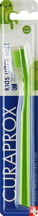 CS Kids Ultra Soft Toothbrush, green - Curaprox — photo N2