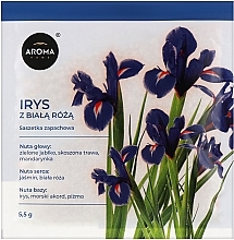 Fragrances, Perfumes, Cosmetics Aroma Home Basic Iris With A White Rose - Scented Sachet