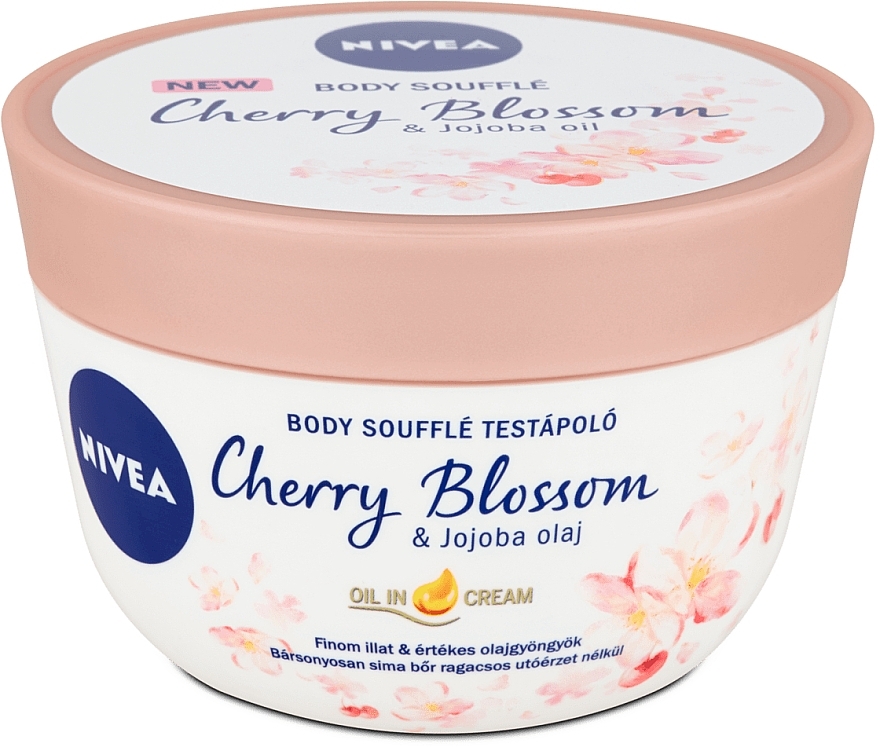 Cherry & Jojoba Oil Body Souffle - Nivea Body Souffle Cherry Blossom & Jojoba Oil — photo N1