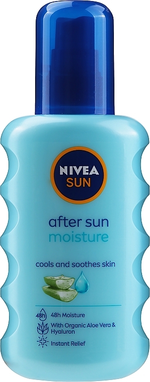 Moisturizing After-Sun Spray with Organic Aloe Vera and Hyaluronic Acid - Nivea Sun After Sun Moisture 48H — photo N2