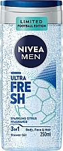 Fragrances, Perfumes, Cosmetics 3in1 Face, Hair & Body Wash - Nivea Men Ultra Fresh Limited Football Edition