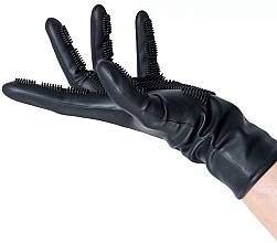 Silicone Gloves with Bristles, black - Sibel Comb In — photo N3