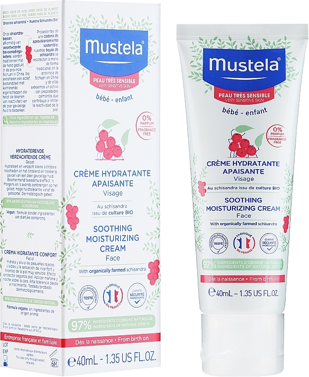 Face Cream - Mustela Bebe Face Soothing Moisturizing Cream Very Sensitive Skin — photo N2