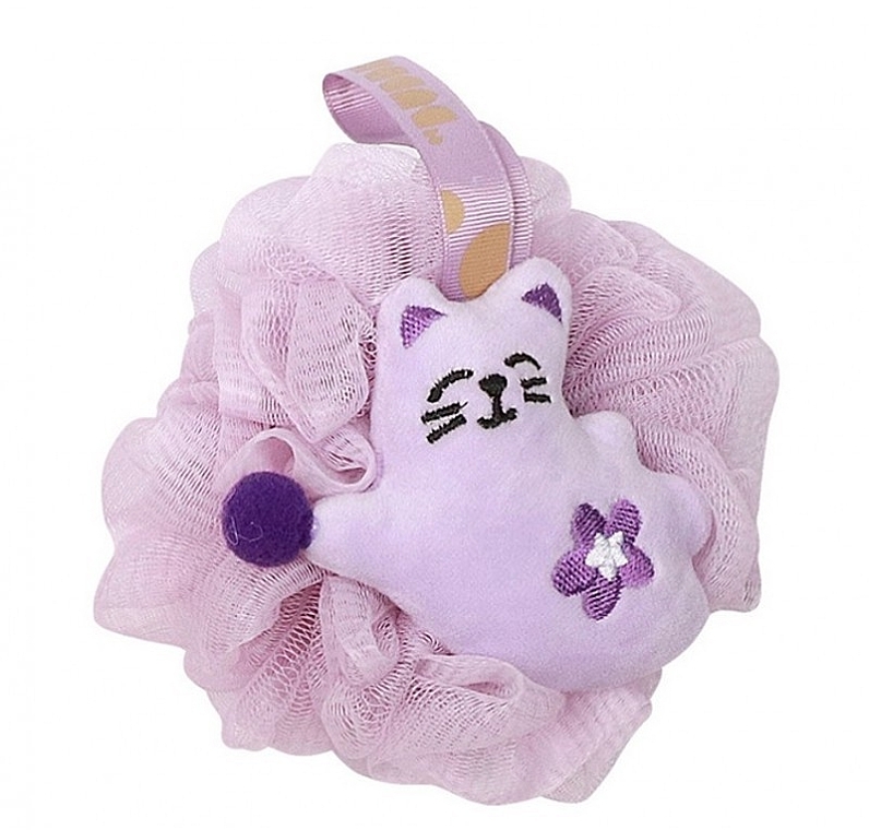 Kitty Shower Sponge, GB15FIO, purple, XL - Ecarla — photo N1