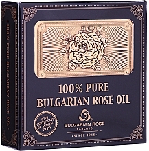 Natural Rose Oil in Wooden Box - Bulgarian Rose Oil — photo N1