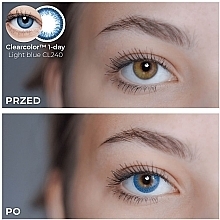 One-Day Light Blue Contact Lenses, 10 pcs - ClearLab Clearcolor 1-Day — photo N6