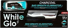 Set "Fresh Breath" with Black-White Brush - White Glo Charcoal Bad Breath Eliminator (t/paste/100ml + t/brush/1) — photo N2