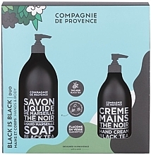 Fragrances, Perfumes, Cosmetics Set - Compagnie De Provence Black is Black Duo Hand & Body Set (soap/495ml + h/cr/300ml)