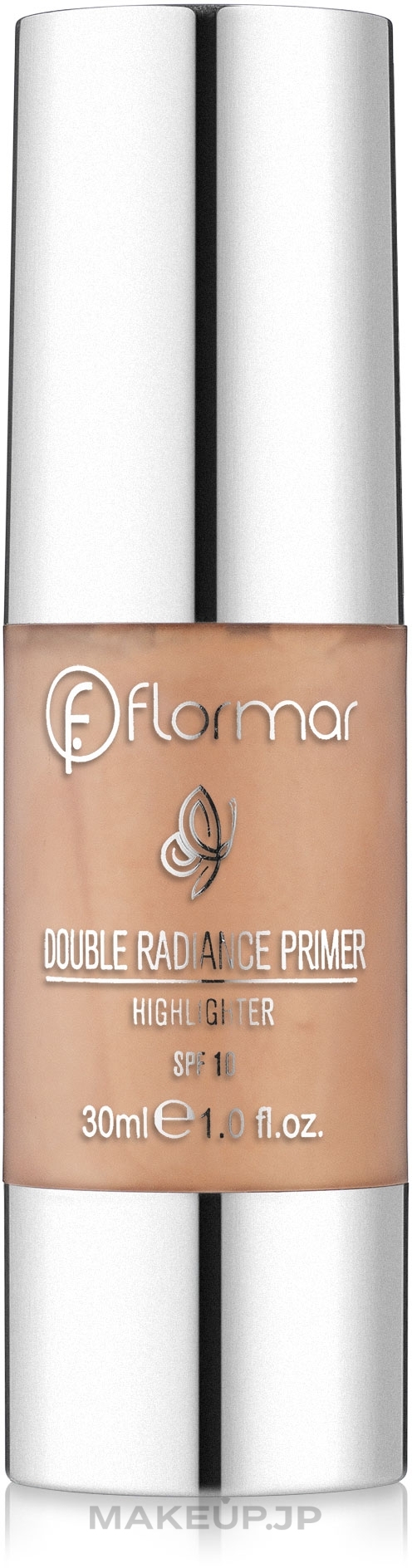 Face Corrector - Flormar Double Radiance Primer Highlighter SPF10  — photo Champagne