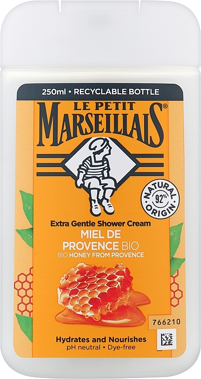 ハニーディライト Bio シャワージェル - Le Petit Marseillais Bio Honey From Provence Extra Gentle Shower Cream	 — photo N1