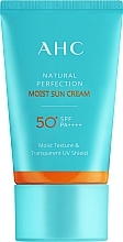 Light Moisturizing Sunscreen - AHC Natural Perfection Moist Sun Cream SPF50+/PA++++ — photo N1