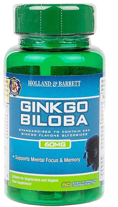Dietary Supplement "Ginkgo Biloba" - Holland & Barrett Ginkgo Biloba 60mg — photo N8