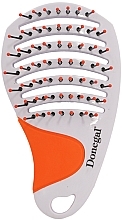 Fragrances, Perfumes, Cosmetics Hair Brush 1223, white with orange - Donegal Miss Tiny Hair Brush