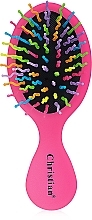 Hair Brush "Mini", CR-4235, pink - Christian — photo N3