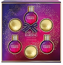 Fragrances, Perfumes, Cosmetics Set, 6 products - Baylis & Harding Midnight Fig & Pomegranate Festival Bauble Bath & Shower Gift Set