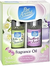 Fragrances, Perfumes, Cosmetics Aroma Oil Set - Pan Aroma Fragrance Oil White Jasmine & Soothing Aromas (fr/oil/2x10ml)