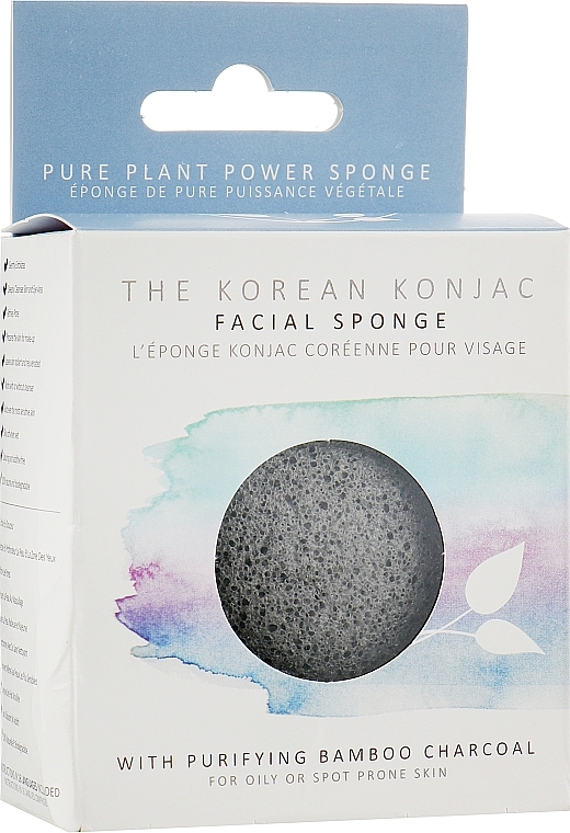 Sponge - The Konjac Sponge Company Premium Facial Puff with Bamboo Charcoal — photo N2